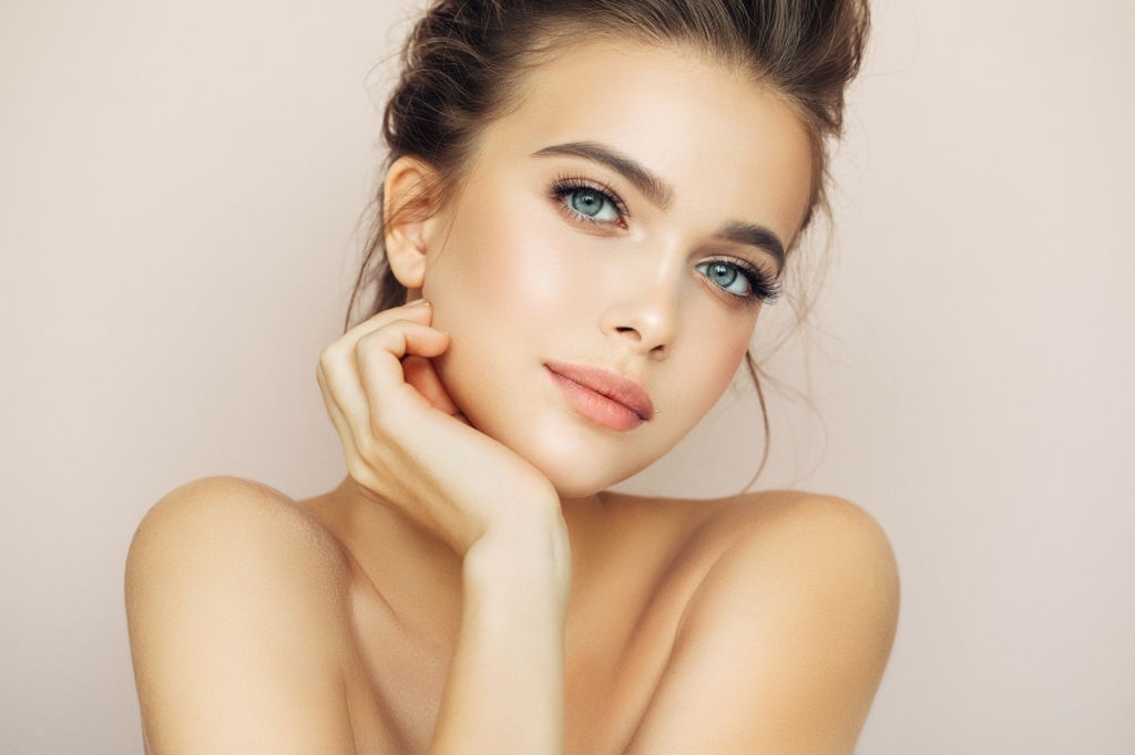 Beautiful woman with natural make-up.