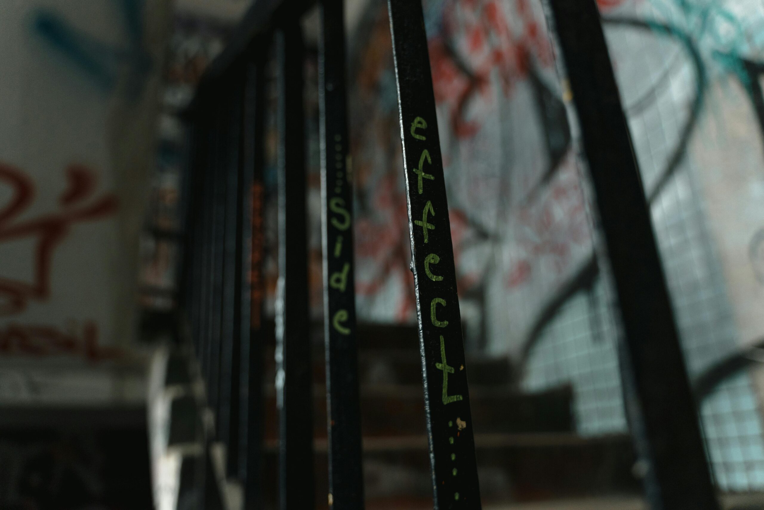 "Side Effects" Written on Railing