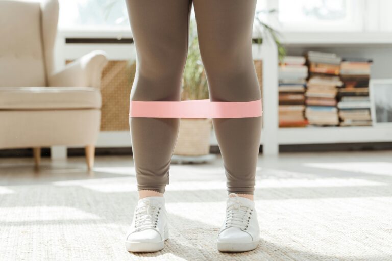 Person working out with elastic